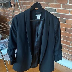 H&M black Textured Blazer